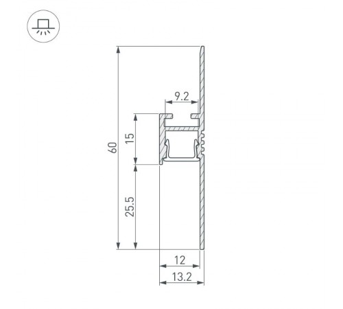 Профиль ARH-PLINTUS-FANTOM-2000 BLACK  038550   Arlight