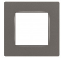 Рамка для розеток и выключателей  Серия 12 12-5201-16 на 1 пост, Классик, титан  Б0067778  ЭРА