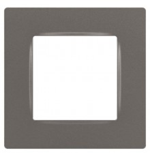 Рамка для розеток и выключателей  Серия 12 12-5201-16 на 1 пост, Классик, титан  Б0067778  ЭРА