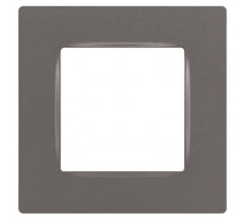Рамка для розеток и выключателей  Серия 12 12-5201-16 на 1 пост, Классик, титан  Б0067778  ЭРА