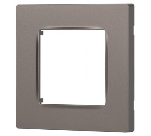 Рамка для розеток и выключателей  Серия 12 12-5201-16 на 1 пост, Классик, титан  Б0067778  ЭРА