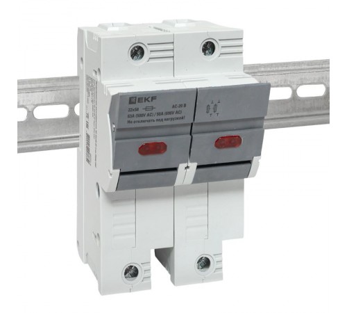 Предохранитель-разъединитель DF 22х58 2Р (тип ПВЦ)   df222-e  EKF