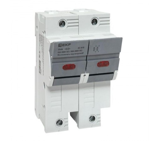 Предохранитель-разъединитель DF 22х58 2Р (тип ПВЦ)   df222-e  EKF