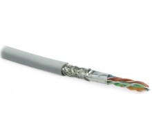Кабель витая пара SFUTP4-C6-P26-IN-LSZH-GY-500 (500м) экран.SF/UTP,кат.6,4п.(26AWG),мног.(patch),э.-ф.+мед.оп.,LSZH,сер.  236294  Hyperline