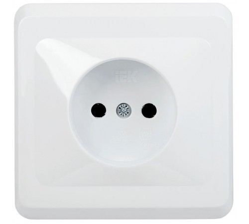 ВЕГА белый Розетка 1-местная 10А РС10-2-ВБ ERV10-K01-10-DM  GENERICA