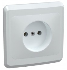 ВЕГА белый Розетка 1-местная 10А РС10-2-ВБ ERV10-K01-10-DM  GENERICA