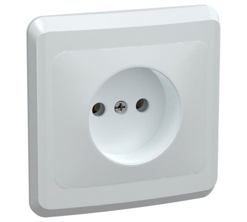 ВЕГА белый Розетка 1-местная 10А РС10-2-ВБ ERV10-K01-10-DM  GENERICA