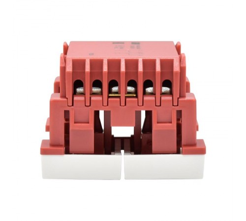 Выключатель проходной (переключатель) двухклавишный на 2 модуля. ВК4-22-00-П  CKK-40D-PD2-K01  IEK