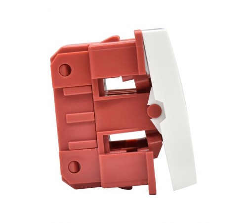 Выключатель проходной (переключатель) двухклавишный на 2 модуля. ВК4-22-00-П  CKK-40D-PD2-K01  IEK