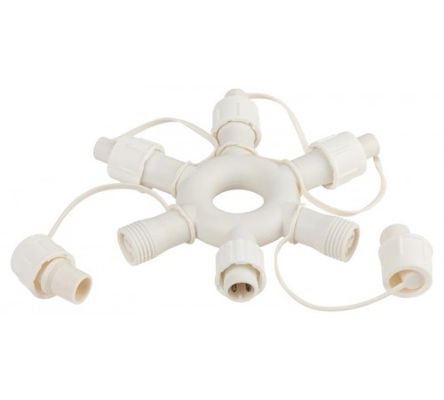 Разветвитель ERAPS-OR2 круговой для гирлянд 6 гнезд IP44 ПВХ 24 В  Б0051903  ЭРА