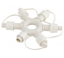 Разветвитель ERAPS-OR2 круговой для гирлянд 6 гнезд IP44 ПВХ 24 В  Б0051903  ЭРА