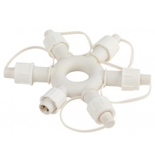 Разветвитель ERAPS-OR2 круговой для гирлянд 6 гнезд IP44 ПВХ 24 В  Б0051903  ЭРА