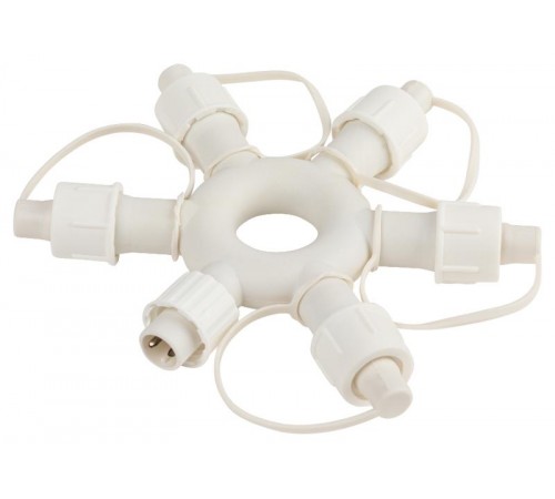 Разветвитель ERAPS-OR2 круговой для гирлянд 6 гнезд IP44 ПВХ 24 В  Б0051903  ЭРА