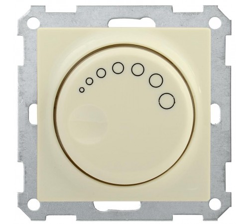 BOLERO кремовый Светорегулятор поворотный с индикатором 600Вт СС10-1-1-Б  EDB11-0600-K33  IEK