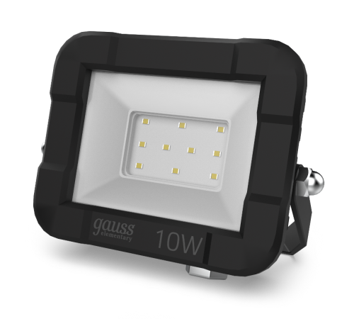 Прожектор светодиодный Gauss LED 10W 670lm IP65 3000К черный  613527110  Gauss