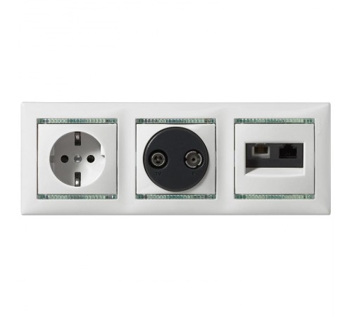 Valena Бел/кристалл Рамка 3-ая гориз  774463  Legrand