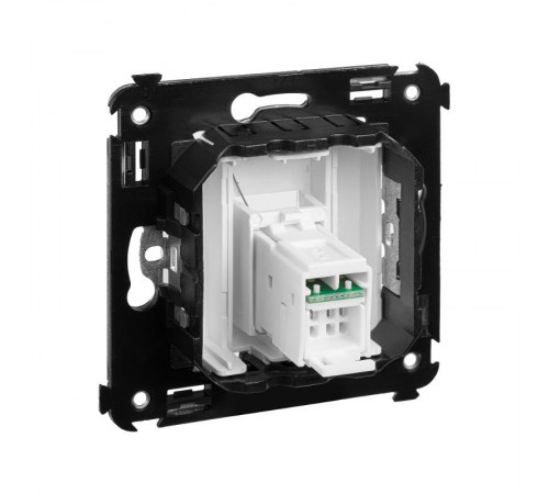 Компьютерная розетка RJ-45 в стену, кат.6 одинарная,"Avanti", "Белое облако"  4400293  DKC