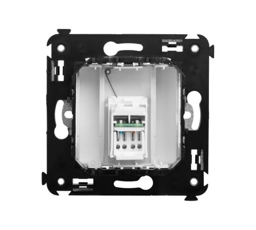 Компьютерная розетка RJ-45 в стену, кат.6 одинарная,"Avanti", "Белое облако"  4400293  DKC