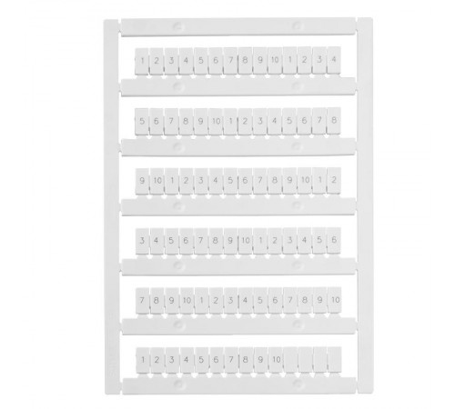 Маркировка для лазерной печати "1-10" OptiClip MC5/H/1-10  332722  КЭАЗ