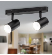Светильник настенно-потолочный спот OL35-2 BK MR16 GU10 IP20 черный хром  Б0056364  ЭРА