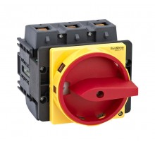 Выключатель-Разъединитель 3P 125A IP20 с красной рукояткой на дверцу 4 винтами с замком  MSD125310R  SE