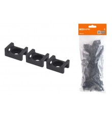 Площадка монтажная с отверстием 23х16 под хомуты черная (100шт)  SQ0516-0204  TDM