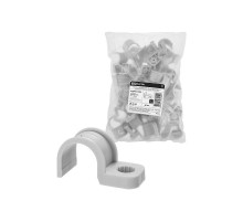 Крепеж-скоба для трубы 25 мм односторонняя для прямого монтажа (50 шт.) серая   SQ0405-6003  TDM