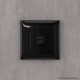 Компьютерная розетка RJ-45 без шторки в стену, кат.6А одинарная, "Avanti", "Черный квадрат"  4402673  DKC