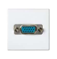 Simon 27 Розетка для подключения VGA-разъёма, HD15, винтовое соединение, широкий модуль, S27, белый  2700091-030  Simon