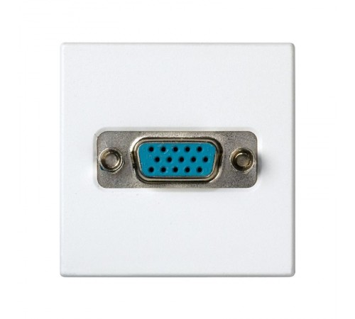 Simon 27 Розетка для подключения VGA-разъёма, HD15, винтовое соединение, широкий модуль, S27, белый  2700091-030  Simon