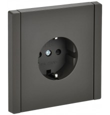 FORTE&PIANO Розетка с заземлением со шторками безвинтовое крепление 16А FP313 серый  FP-R14-16-1-K03  IEK