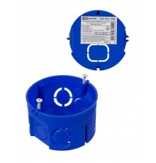 Установочная коробка СП D68х42 мм, саморезы, без стыковочных узлов, синяя, IP20, инд. штрихкод   SQ1402-1938  TDM