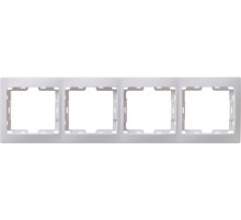 КВАРТА Белый Рамка 4-местная горизонтальная РГ-4-КБ  EMK40-K01-DM  GENERICA