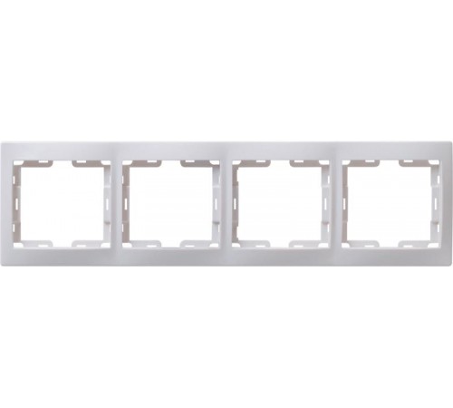 КВАРТА Белый Рамка 4-местная горизонтальная РГ-4-КБ  EMK40-K01-DM  GENERICA
