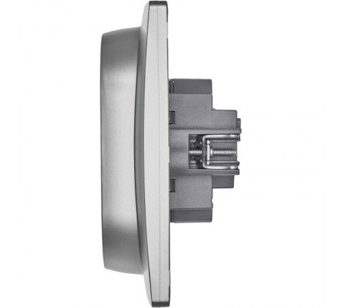 Inspiria Алюминий Розетка 2-ая с заземлением со шторками в сборе 16А 250В винтовые зажимы  673452  Legrand