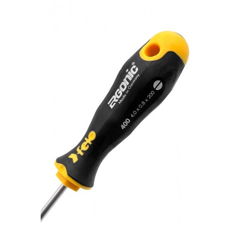 Отвертка Ergonic плоская шлицевая 4,0X0,8X200 40004710  40004710  Felo