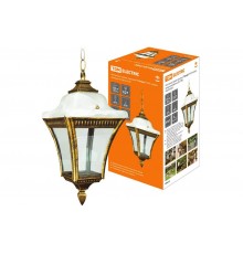 Светильник садово-парковый НСУ Глазурь 60Вт ЛН/КЛЛ/LED Е27 IP54 подвес, прозрачное/бронза  SQ0330-0329  TDM