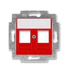 ABB Levit Красный Накладка с суппортом для информационных разъёмов  5014H-A01018 65  2CHH291018A4065  ABB