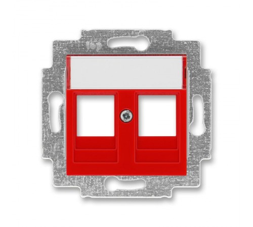 ABB Levit Красный Накладка с суппортом для информационных разъёмов  5014H-A01018 65  2CHH291018A4065  ABB