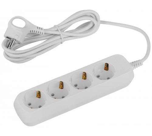 Удлинитель электрический ЭРА UDL-10-430-E Greenline 4 розетки с заземлением 3м ПВС 3x0.75мм2   Б0065061  ЭРА