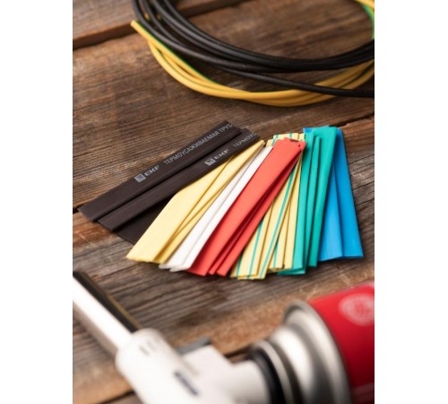 Термоусаживаемая трубка ТУТ нг 10/5 набор:7 цветов по 3шт. 100мм. EKF PROxima  tut-n-10  EKF