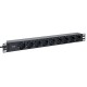Блок розеток PDU TERACOM PRO 19" 1U 10А/250В 9 розеток Schuko шнур 2 м 3x1,5 мм2 вилка C14  TRP-HPD-10A-9SH-2MC14  EKF