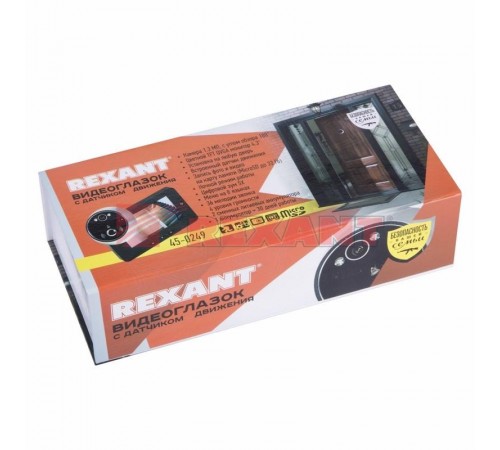 Видеоглазок дверной , с функцией записи видео/фото по движению, ночной режим работы  45-0249  REXANT