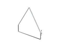 Хомут двускатной крышки лотка универсальный 500х100, толщ. 1,0 мм, гор. цинк, 344151  ХДКУ-500х100-1,0-ГЦ   Ostec