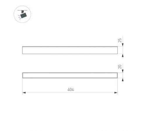 Светильник MAG-FLAT-25-L400-12W Day4000 (BK, 100 deg, 24V) (arlight, IP20 Металл, 3 года)  032828  Arlight
