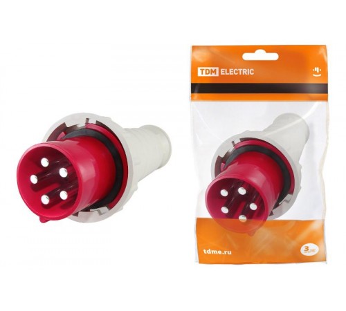 Вилка 035 3Р+РЕ+N 63А 380В IP54   SQ0601-0008  TDM