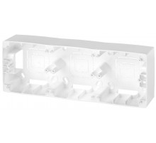 12-6103-15 ЭРА Коробка наклад. монтажа 3 поста, Эра12, перламутр  Б0043189  ЭРА