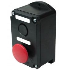 ПКЕ 222-2 У2, 10А, 660В, 2 элемента, чёрный цилиндр и красный гриб, накладной, IP54, пост управления (ЭТ)  ET519077  Электротехник