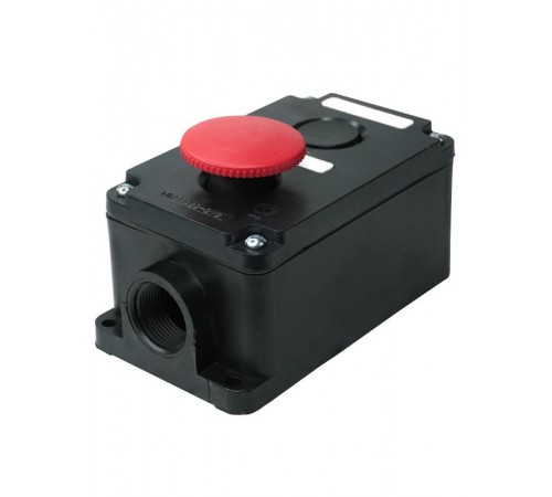 ПКЕ 222-2 У2, 10А, 660В, 2 элемента, чёрный цилиндр и красный гриб, накладной, IP54, пост управления (ЭТ)  ET519077  Электротехник