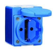 Розетка настенная 16A 3р(2P+PE) 250V IP44 ( Schuko) размер 66x54 I 724-Bals I Bals